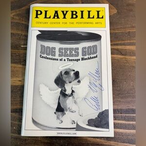 Dog Sees Good Confessions Teenage Blockhead Playbill SIGNED By Eddie Kaye Thomas